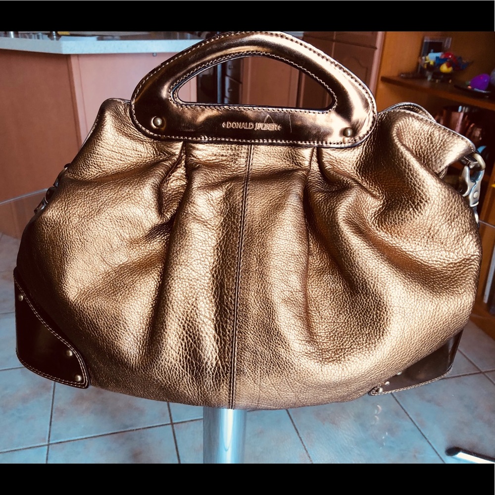 Donald J. Pliner bronze crossbody bag